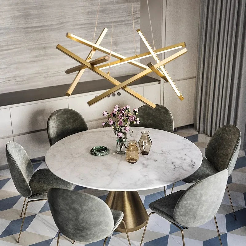 lustre led moderne simple pour éclairage intérieur - vue 5 sur 8