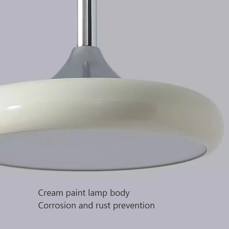 Moderne LED-Pendelleuchte in minimalistischer Scheibenform Weiß - vue 6 sur 9