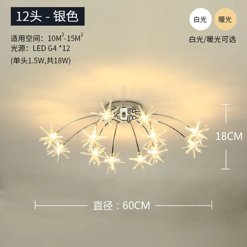 plafonnier étoile led pour éclairage intérieur moderne