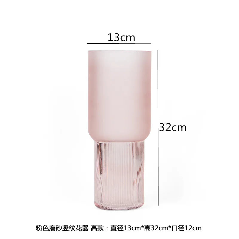 vase en verre givré pour fleurs et décoration d'intérieur - vue 14 sur 14