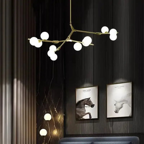 Moderner Glas-Kronleuchter im exklusiven Design für Ihre Inneneinrichtung - vue 2 sur 9