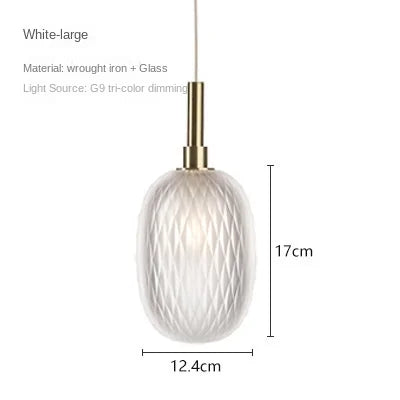 Moderne Pendelleuchte aus weißem und amberfarbenem Glas - vue 11 sur 11