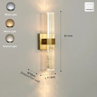 Modern Up and Down Wall Lamp for Home Bedroom Bedside Living Room Aisle Hallway Stair Wall Sconce Light 10W 110V 220V  Gold