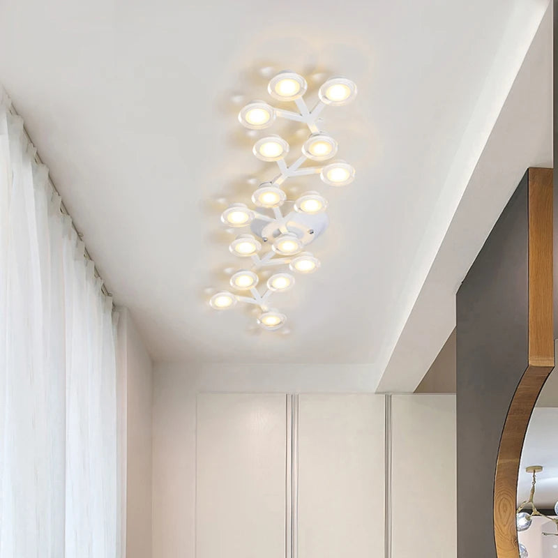 plafonnier nordique long décoratif moderne étoile prunier - vue 5 sur 11