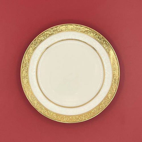 Assiette porcelaine style palais relief steak décoratif