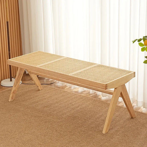 banc en rotin massif pour usage polyvalent et moderne - vue 7 sur 17