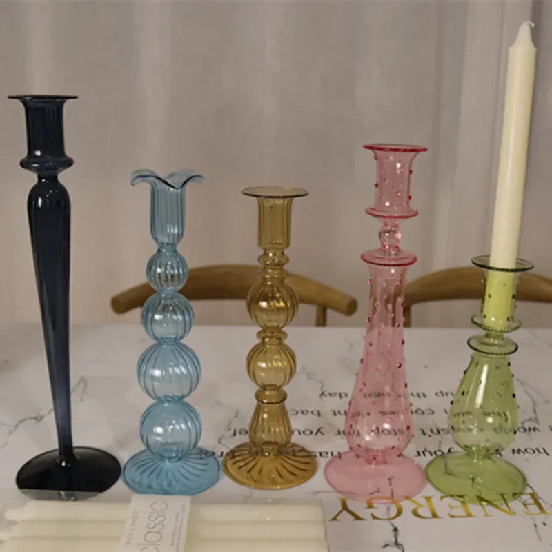 bougeoir en cristal pour décorations de mariage romantique - vue 4 sur 8