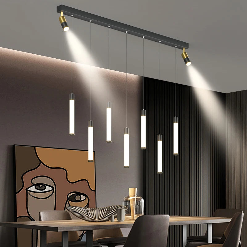 lustre moderne lumineux à économie d'énergie pour une ambiance chaleureuse - vue 6 sur 14