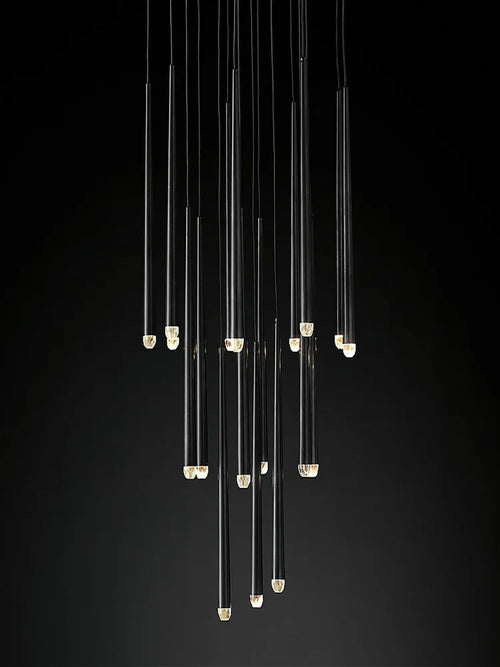 Postmoderner nordischer LED-Kronleuchter aus Kristall - vue 3 sur 17