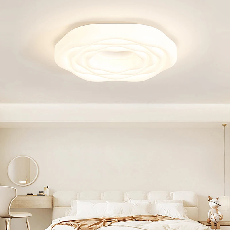 plafonnier led design moderne en forme de rose pour éclairage intérieur - vue 6 sur 8