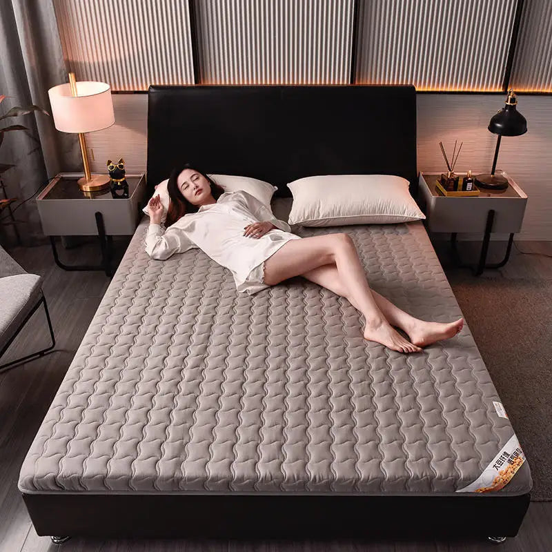 surmatelas en coton éponge pour lit king size et coussin de sol - vue 5 sur 8