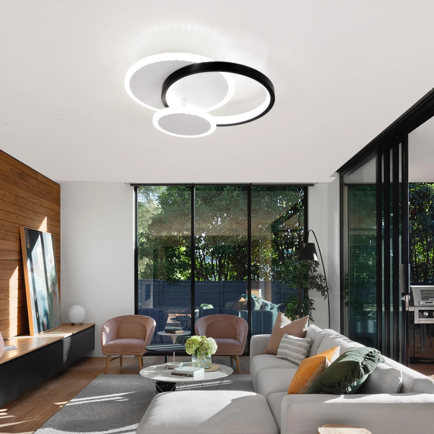 plafonnier led moderne pour décoration intérieure lumineuse - vue 4 sur 8
