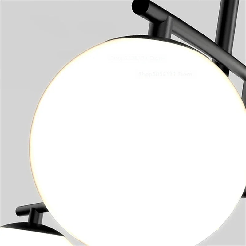 lustre led moderne youlaike en verre pour salon cuisine - vue 5 sur 12