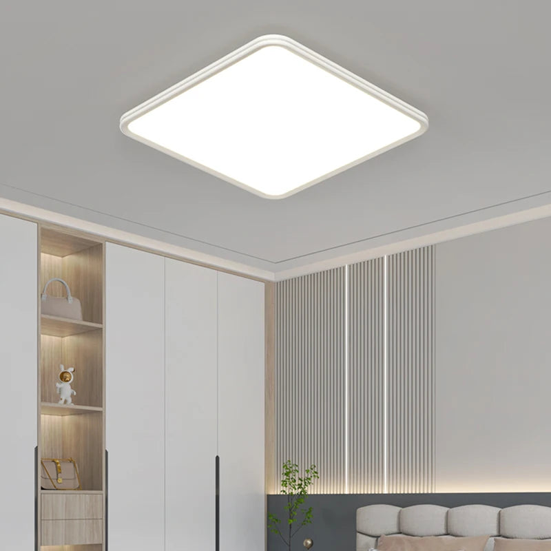 plafonnier led ultra mince moderne à quatre grilles décoratif intérieur - vue 5 sur 14