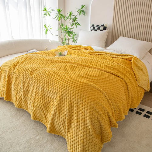 plaid carreaux doux chaud moelleux salon chambre velours
