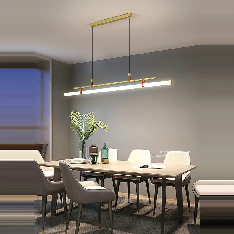 lustre minimaliste à led tendance pour éclairage moderne - vue 5 sur 10