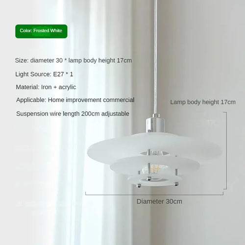 suspension à led en acrylique pour restaurants et magasins