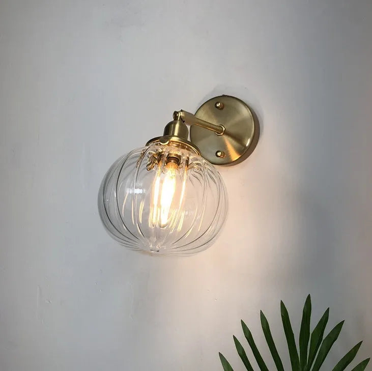 Wandleuchte Retro Messing und Glas Elegantes Design für Innenräume