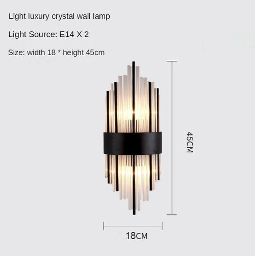 Elegante LED-Wandleuchte aus Kristall im nordischen Design - vue 9 sur 12