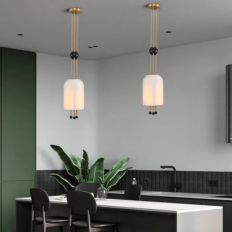 suspension moderne en verre pour décoration créative et élégante - vue 3 sur 7