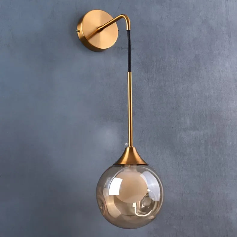 applique murale moderne à led en forme de boule décorative - vue 7 sur 11
