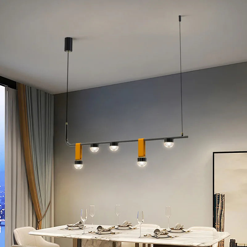 Design-Pendelleuchte aus Leder für ein helles und elegantes Interieur - vue 3 sur 7