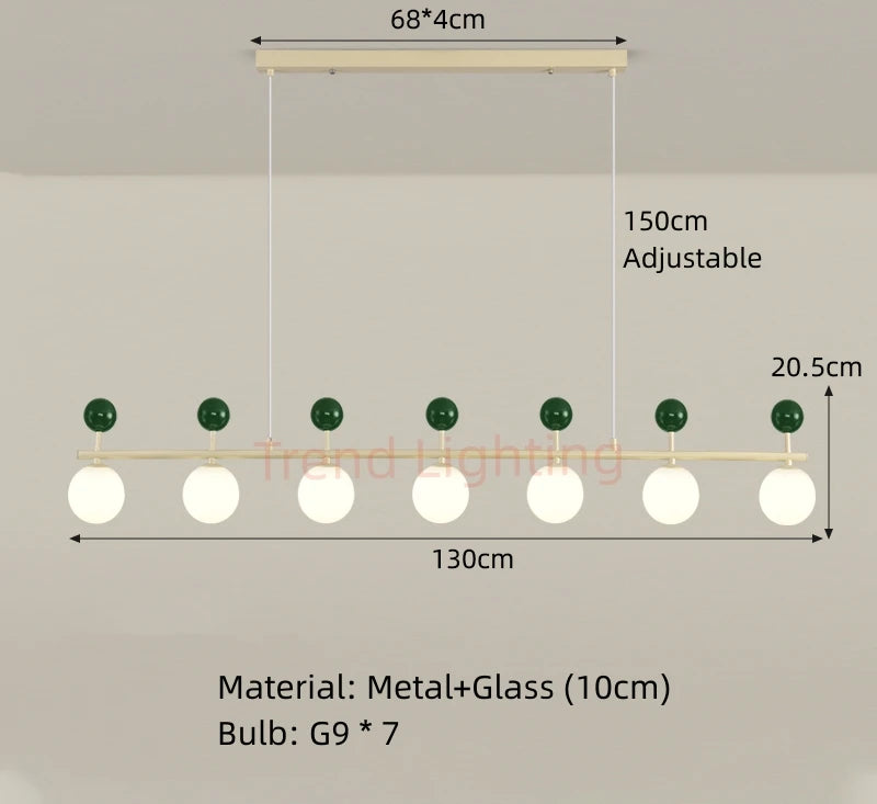 Kronleuchter aus Glas und Metall Stil dynamische Beleuchtung