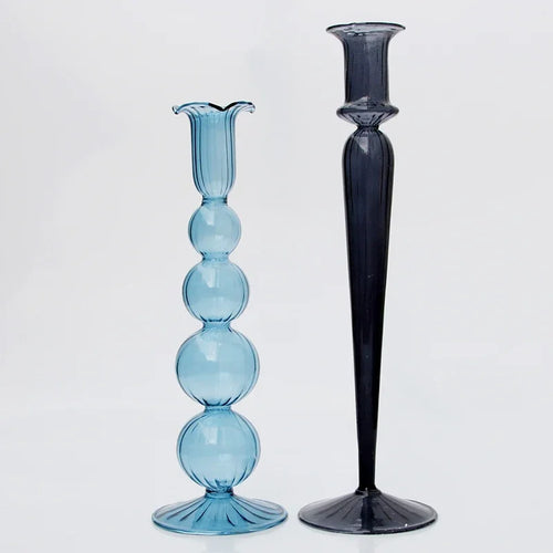 bougeoir en verre pour décoration de mariage et centre de table