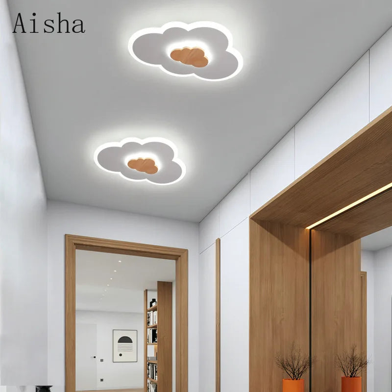 plafonnier led nuage design nordique pour chambre enfant - vue 4 sur 7