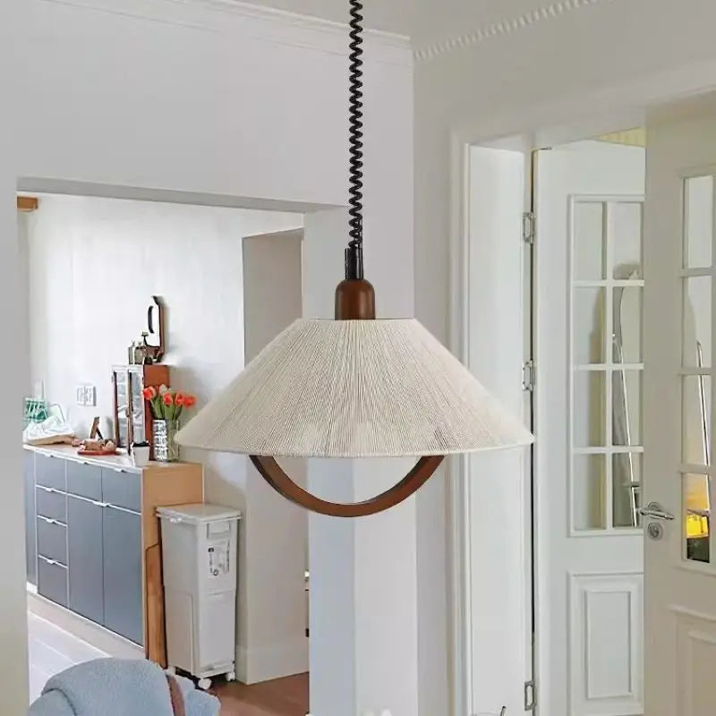 suspension rétro en tissu rétractable avec éclairage à led - vue 4 sur 9