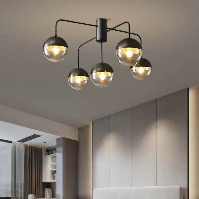 plafonnier à led vintage nordique cuivre design moderne pour décoration intérieure