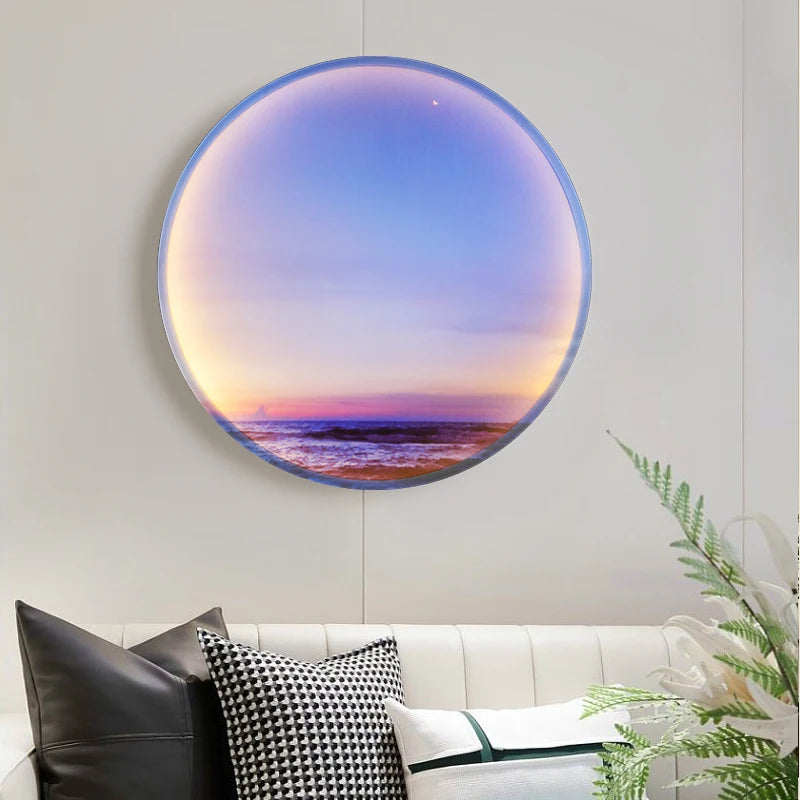 applique murale led circulaires décoration ciel étoilé cosmique - vue 4 sur 12