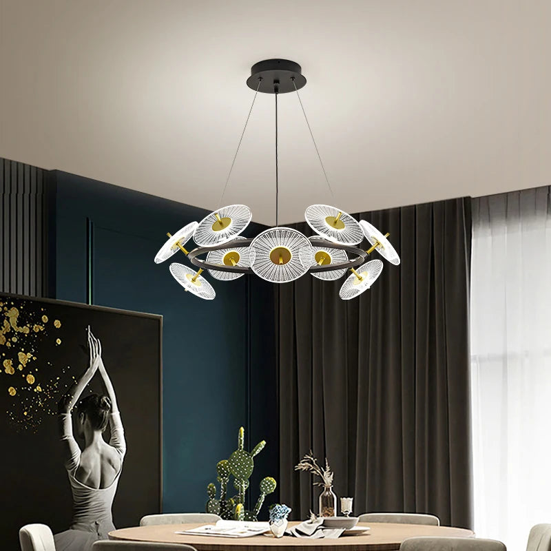 lustre moderne pour éclairage intérieur design élégant - vue 4 sur 12