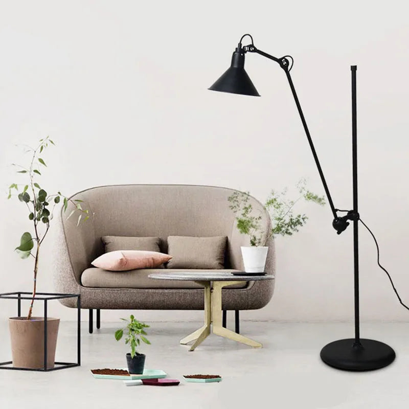 lampadaire vintage réglable pour lecture et éclairage général