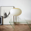 Vintage Tischlampe aus Glas im Design für die Innendekoration