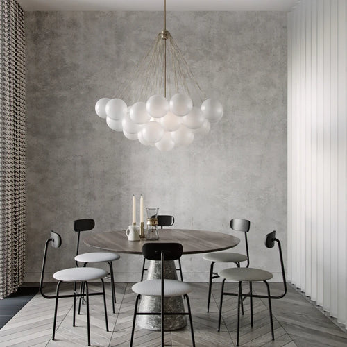 Moderner Kronleuchter aus Glas mit Blasendesign für Bar und Geschäft - vue 6 sur 10