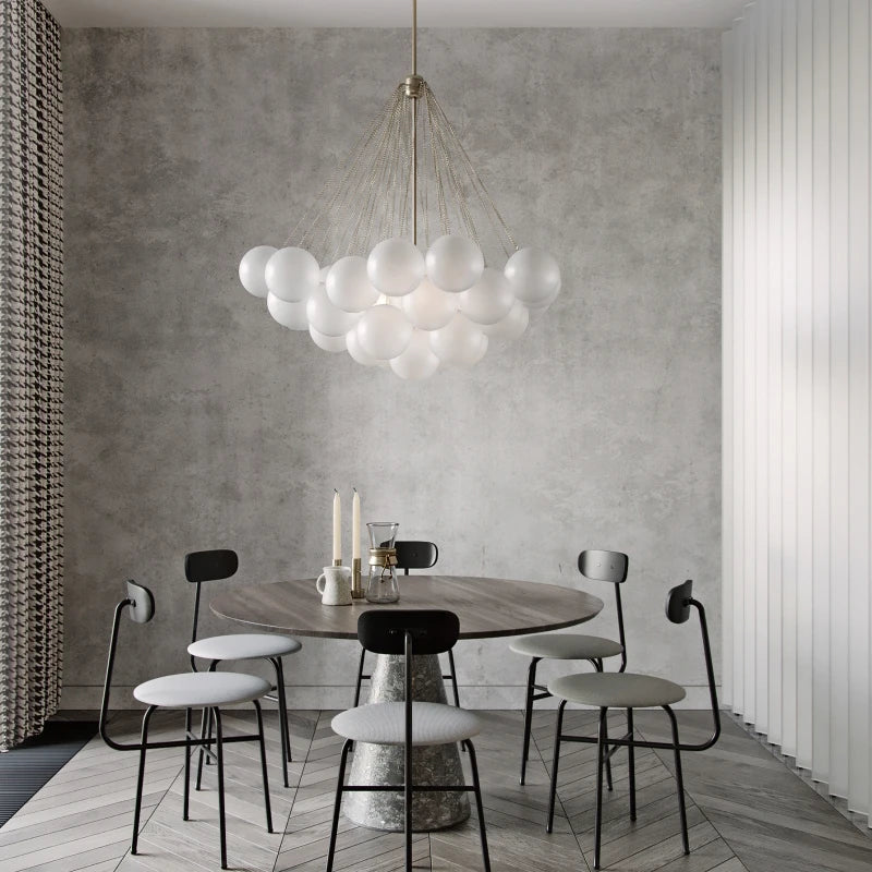 Moderner Kronleuchter aus Glas mit Blasendesign für Bar und Geschäft - vue 5 sur 10