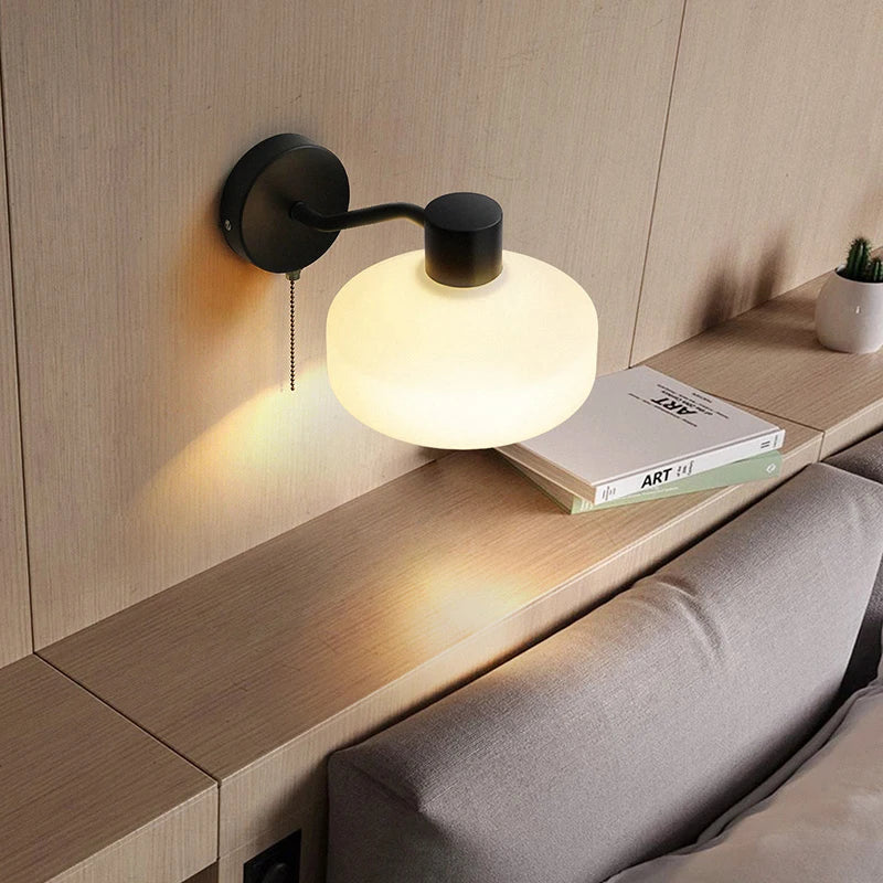 applique murale rétro nordique en verre pour décoration lumineuse - vue 6 sur 8