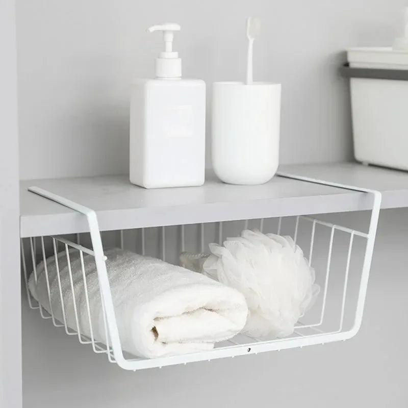 paniers de rangement suspendus en métal pour organisation polyvalente - vue 2 sur 18