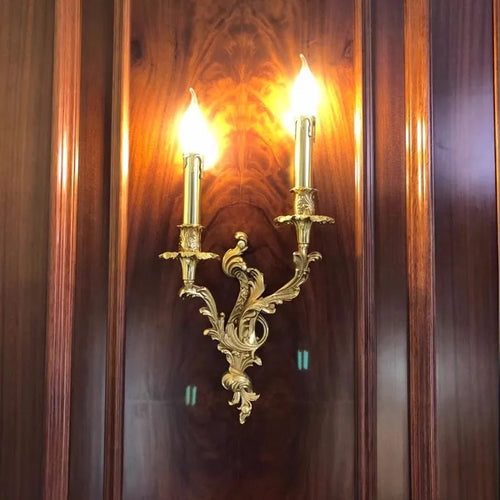 Vintage-Wandleuchte aus Kupfer mit elegantem LED-Licht - vue 3 sur 8