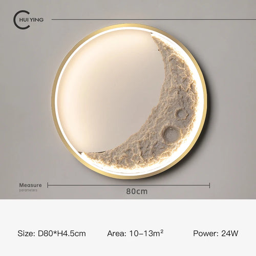 Dekorative LED-Wandleuchte Mond mit dimmbarer Lichtintensität - vue 16 sur 15
