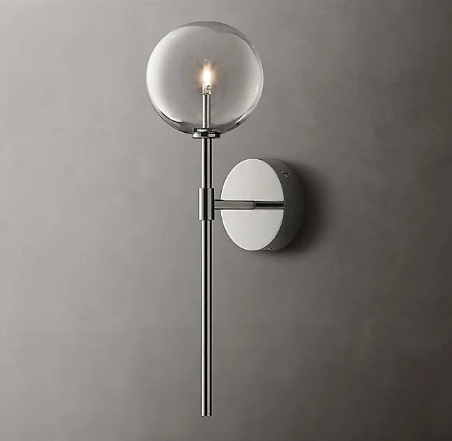 applique murale boule de verre post-moderne éclairage rétro nordique - vue 6 sur 12