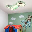 LED Ceiling Creative Cartoon Dinosaur for Children's Room Lamp, Modern Warm and Romantic Boy and Girl Bedroom Light  Lampara RC