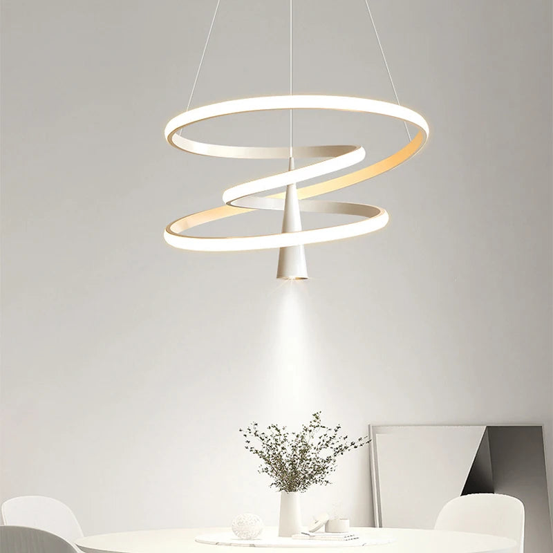 lustre suspendu à led moderne pour décoration intérieure élégante - vue 6 sur 12