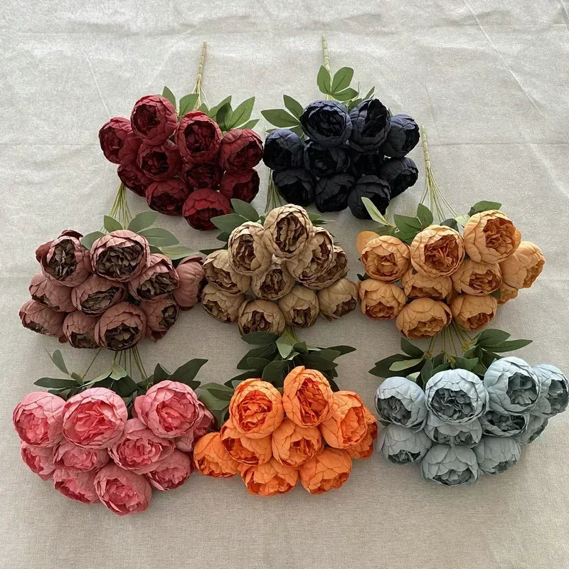 bouquets de pivoines artificielles pour décoration intérieure élégante - vue 6 sur 14