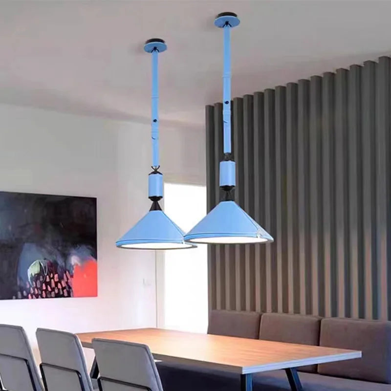 suspension LED en cuir artificiel pour décoration d'intérieur - vue 4 sur 15