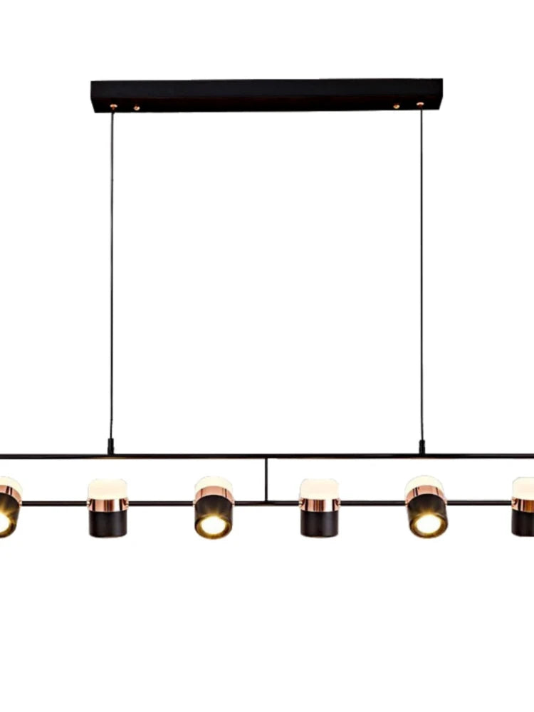 Nordic Designer Strip Restaurant Chandelier Minimalist Creative Bar Table Lamp, Bedroom Bedside Decoration Small GU10 Chandelier - vue 7 sur 14