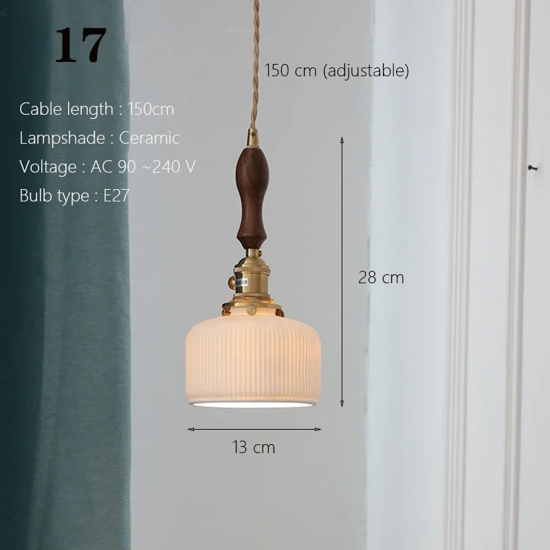 Japanische Pendelleuchte aus Keramik nordisches Design - vue 16 sur 21