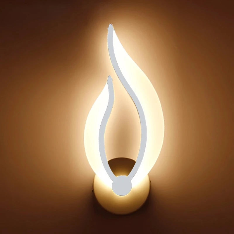 lumière led moderne applique acrylique ovale - vue 4 sur 9