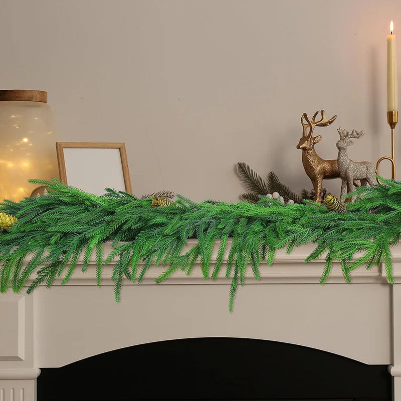 guirlande artificielle de noël pour décoration festive et mariage - vue 3 sur 6